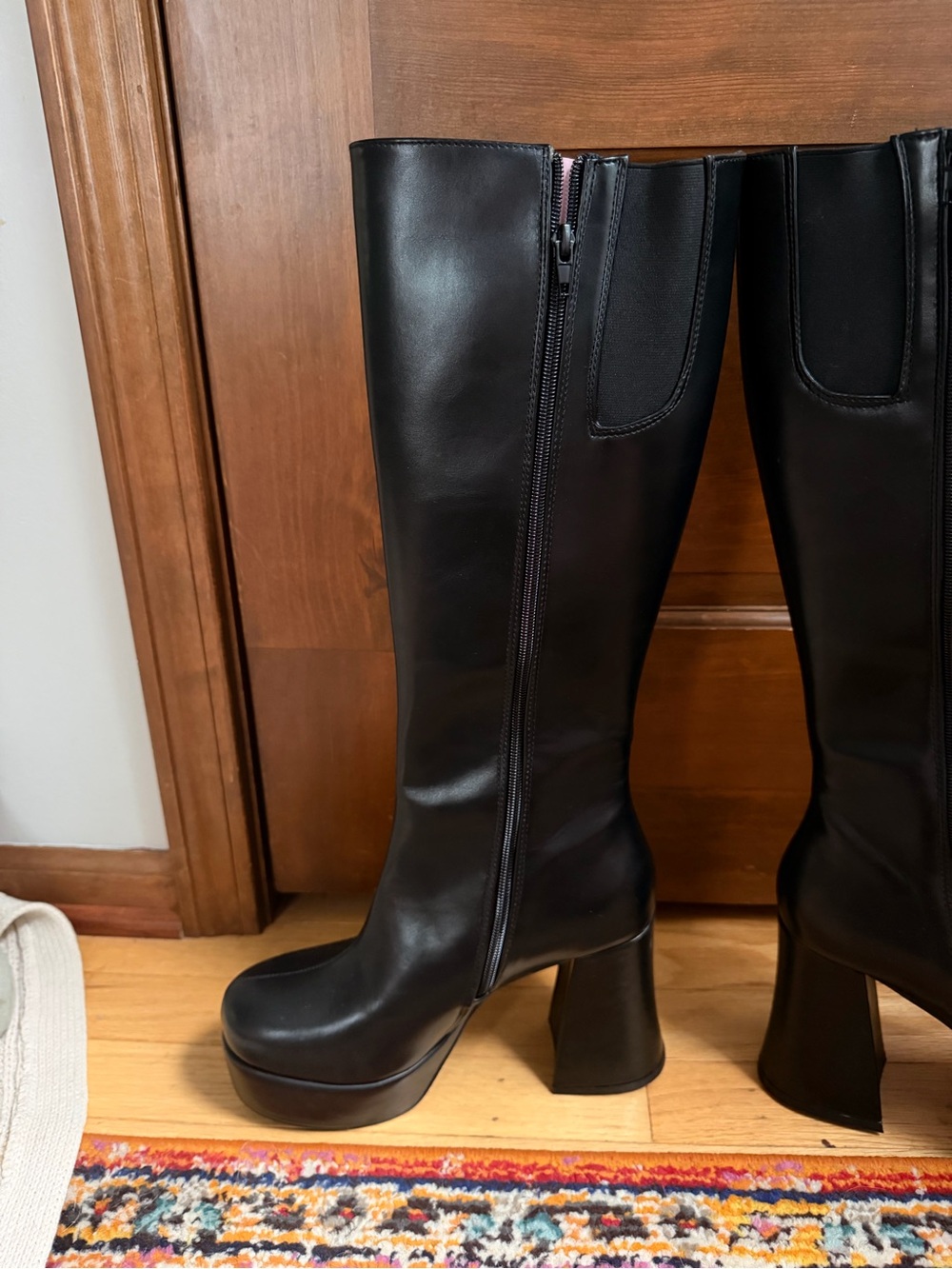 DOLLS KILL FLIRTY FLAIR GO GO BOOTS - BLACK - Picture 5 of 7